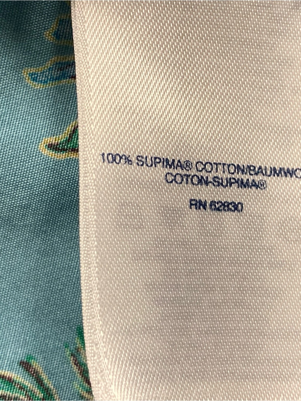 Lands’ End Floral Supima Cotton Button Front Shirt 16P Blue Daisy Print No Iron - Picture 6 of 7